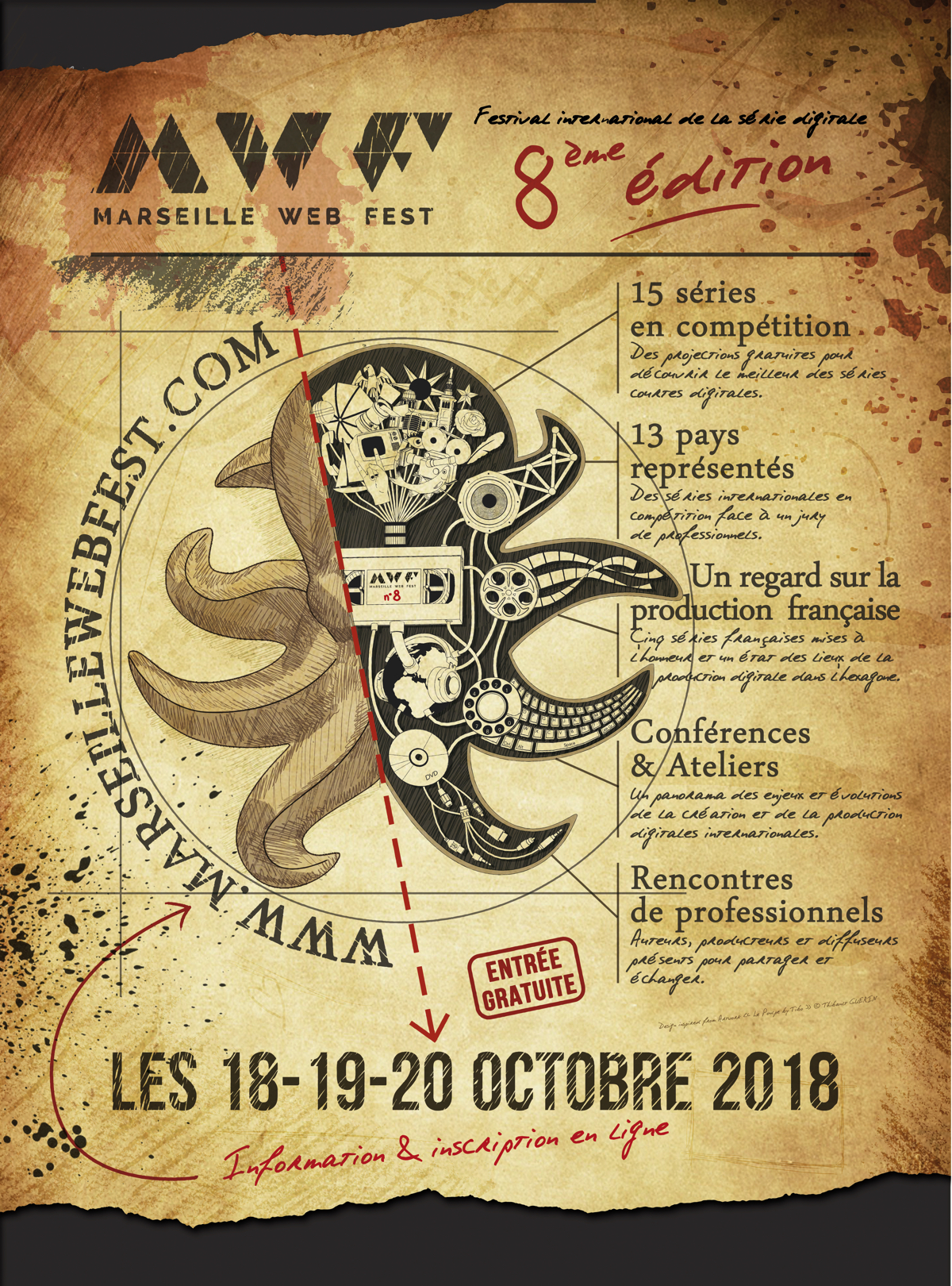 Affiche Marseille Web Fest - Bilan de la 8ème édition en Ligne (2018) Festival International de la série digitale